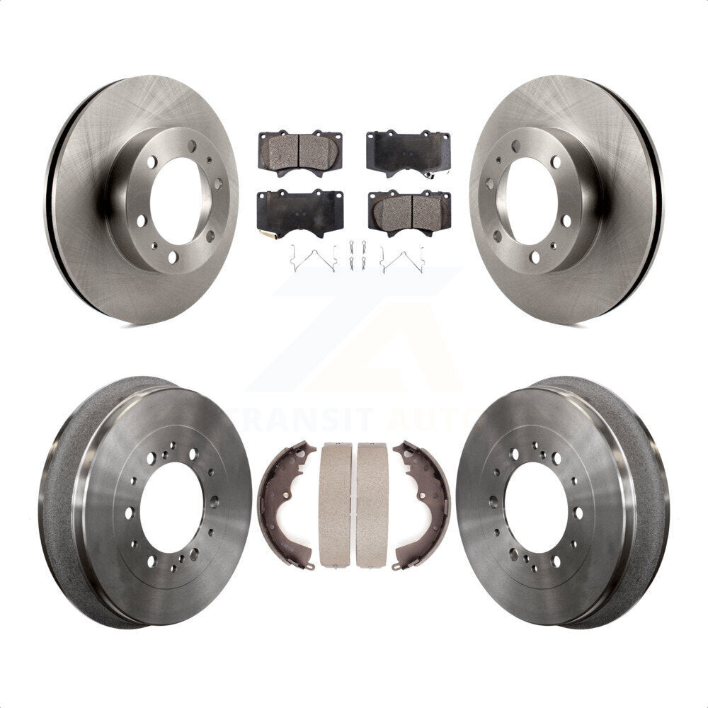 Front Rear Disc Brake Rotors Semi-Metallic Pads And Drum Kit For Toyota Tacoma K8F-103166 by Transit Auto