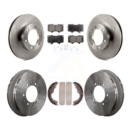 Front Rear Disc Brake Rotors Semi-Metallic Pads And Drum Kit For Toyota Tacoma K8F-103166 by Transit Auto