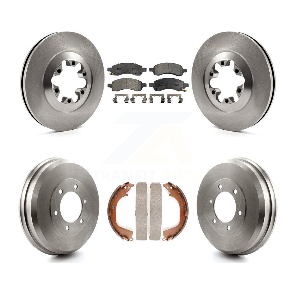 Front Rear Disc Brake Rotors Semi-Metallic Pads And Drum Kit For Chevrolet Colorado GMC Canyon K8F-103172 by Transit Auto