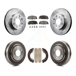 Front Rear Disc Brake Rotors Semi-Metallic Pads And Drum Kit For Honda Civic K8F-103185