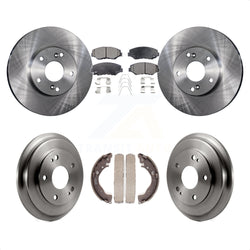 Front Rear Disc Brake Rotors Semi-Metallic Pads And Drum Kit For Honda Civic K8F-103196