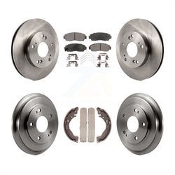 Front Rear Disc Brake Rotors Semi-Metallic Pads And Drum Kit For 2015 Honda Civic LX with Manual transmission K8F-103200
