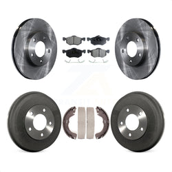 Front Rear Disc Brake Rotors Semi-Metallic Pads And Drum Kit For Ford Escape Mazda Tribute Mercury Mariner K8F-103215
