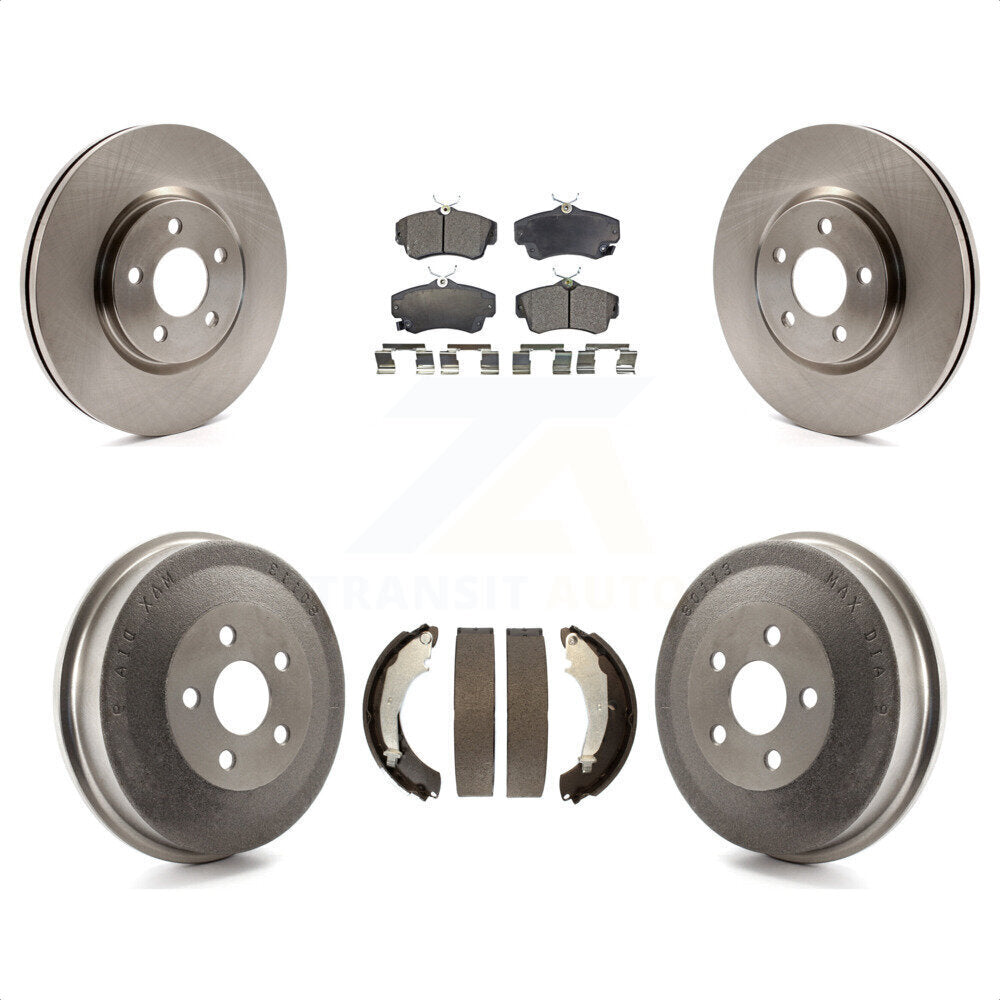 Front Rear Disc Brake Rotors Semi-Metallic Pads And Drum Kit For Chrysler PT Cruiser Turbocharged K8F-103252 by Transit Auto