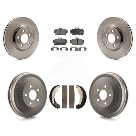 Front Rear Disc Brake Rotors Semi-Metallic Pads And Drum Kit For Chrysler PT Cruiser Turbocharged K8F-103252 by Transit Auto