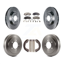 Front Rear Disc Brake Rotors Semi-Metallic Pads And Drum Kit For Jeep Patriot Compass Dodge Caliber Chrysler Sebring Avenger K8F-103253