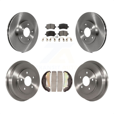 Front Rear Disc Brake Rotors Semi-Metallic Pads And Drum Kit For Chevrolet HHR K8F-103265 by Transit Auto