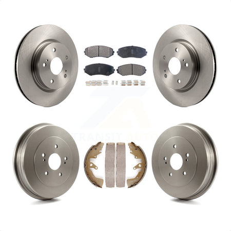 Front Rear Disc Brake Rotors Semi-Metallic Pads And Drum Kit For 2006-2008 Suzuki Grand Vitara K8F-103268 by Transit Auto