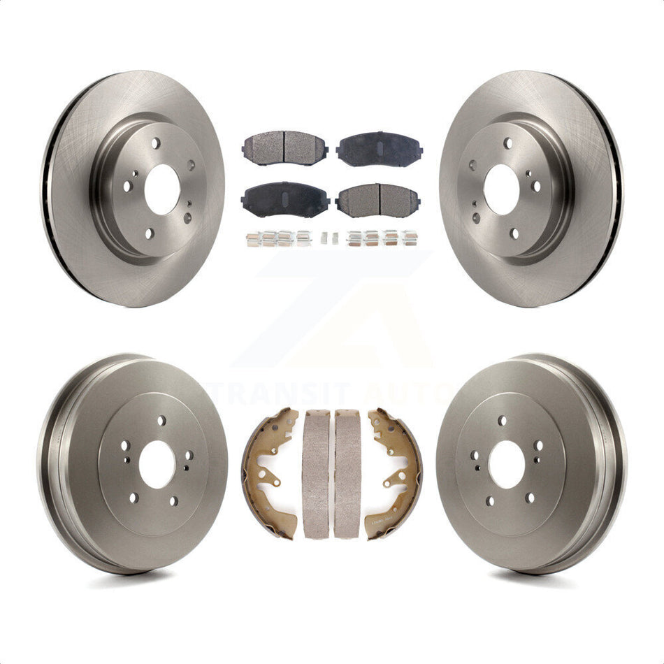 Front Rear Disc Brake Rotors Semi-Metallic Pads And Drum Kit For 2006-2008 Suzuki Grand Vitara K8F-103268 by Transit Auto