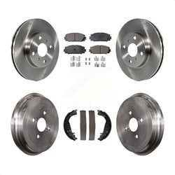 Front Rear Disc Brake Rotors Semi-Metallic Pads And Drum Kit For Toyota Yaris K8F-103285