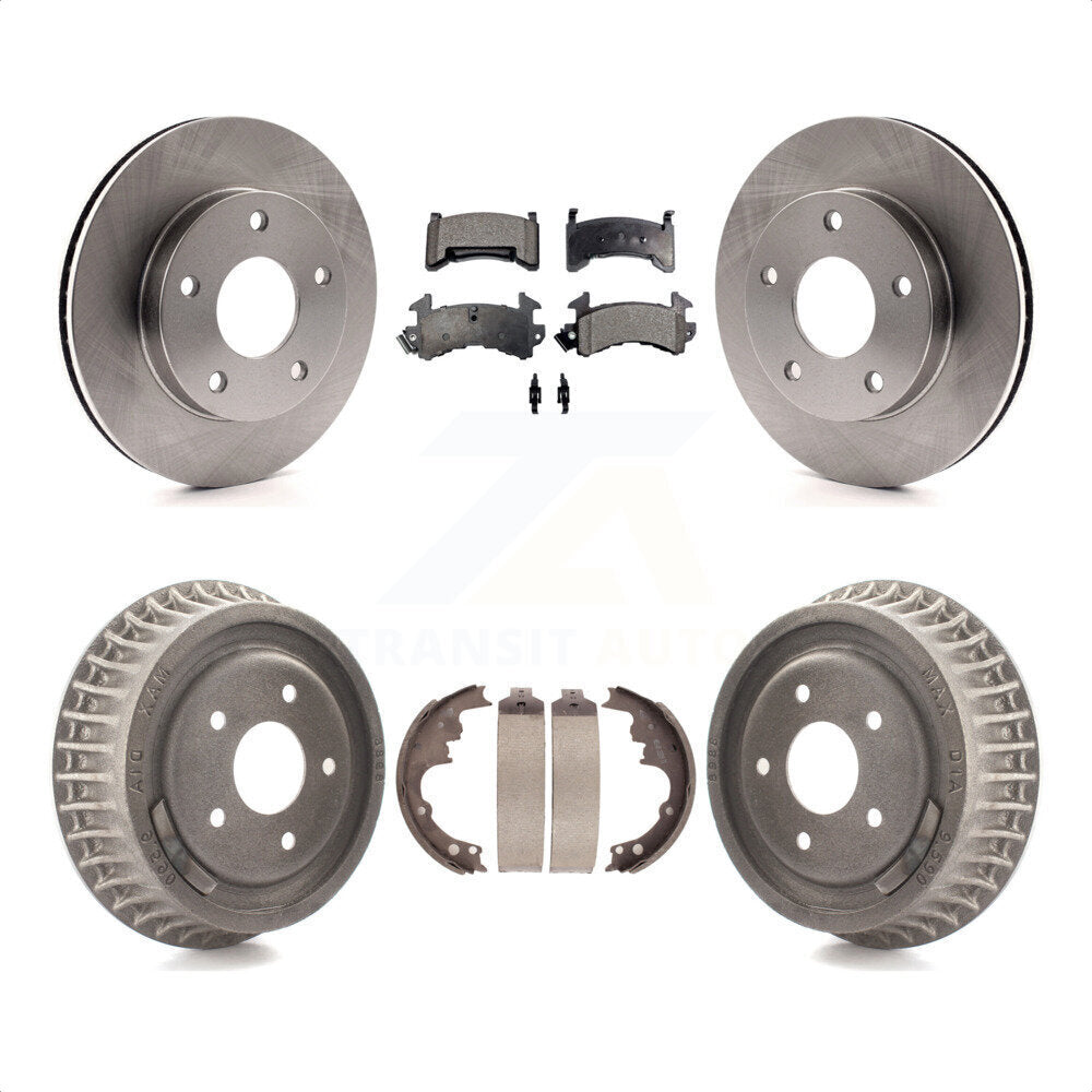 Front Rear Disc Brake Rotors Semi-Metallic Pads And Drum Kit For Chevrolet S10 GMC Sonoma Blazer Jimmy Oldsmobile Bravada Typhoon K8F-103293 by Transit Auto