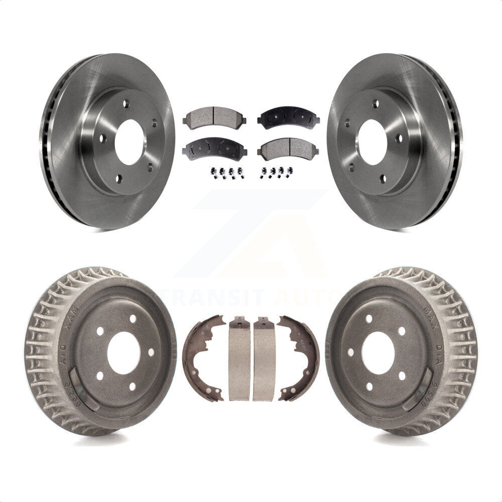 Front Rear Disc Brake Rotors Semi-Metallic Pads And Drum Kit For 1998-2003 Chevrolet S10 4WD K8F-103294 by Transit Auto