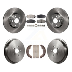 Front Rear Disc Brake Rotors Semi-Metallic Pads And Drum Kit For Toyota Corolla K8F-103304