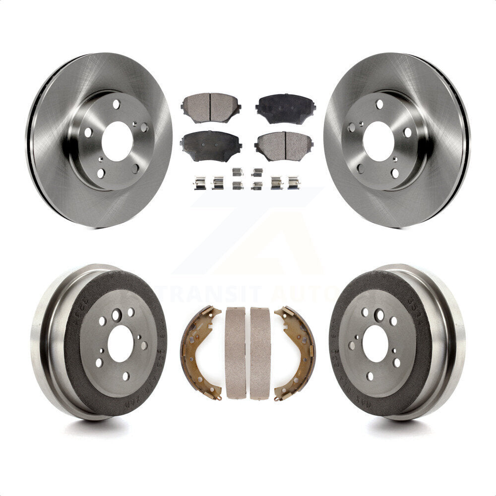 Front Rear Disc Brake Rotors Semi-Metallic Pads And Drum Kit For Toyota RAV4 K8F-103323 by Transit Auto