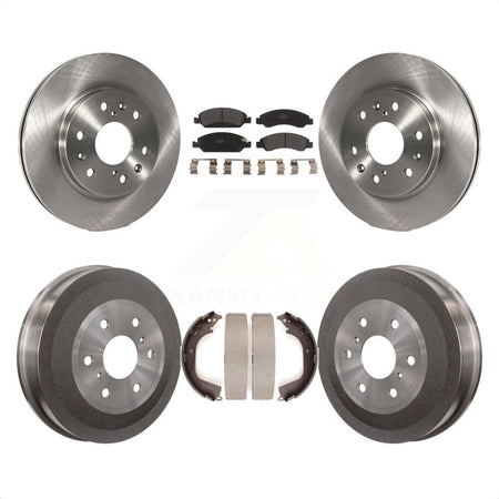 Front Rear Disc Brake Rotors Semi-Metallic Pads And Drum Kit For Chevrolet Silverado 1500 GMC Sierra K8F-103334 by Transit Auto