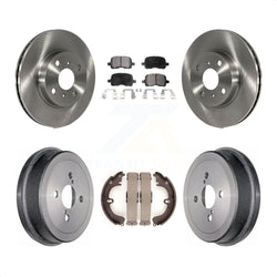 Front Rear Disc Brake Rotors Semi-Metallic Pads And Drum Kit For Toyota Corolla K8F-103352