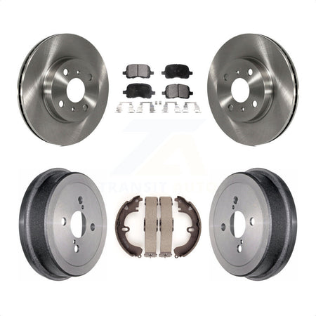 Front Rear Disc Brake Rotors Semi-Metallic Pads And Drum Kit For Toyota Corolla K8F-103352 by Transit Auto