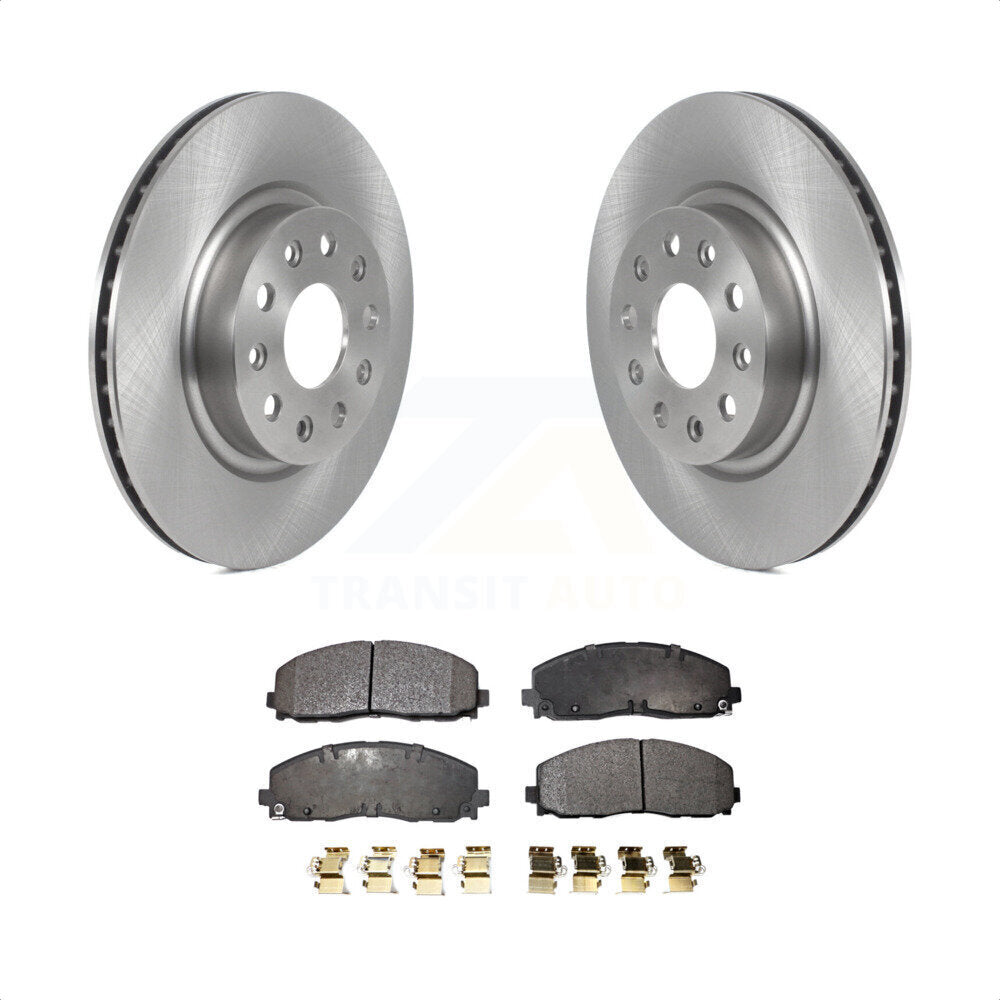 Front Disc Brake Rotors And Semi-Metallic Pads Kit For 2018-2022 Jeep Wrangler Without Heavy Duty Brakes Code BRY K8F-103455 by Transit Auto