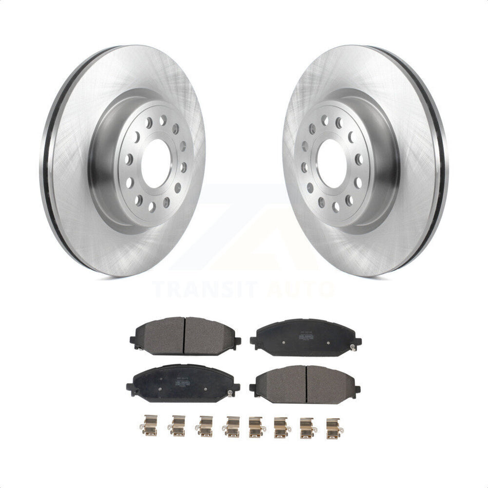 Front Disc Brake Rotors And Semi-Metallic Pads Kit For Ram 1500 K8F-103457 by Transit Auto