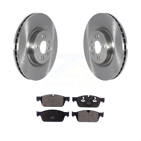 Front Disc Brake Rotors And Semi-Metallic Pads Kit For 2017 Mercedes-Benz GLS350d K8F-103460 by Transit Auto