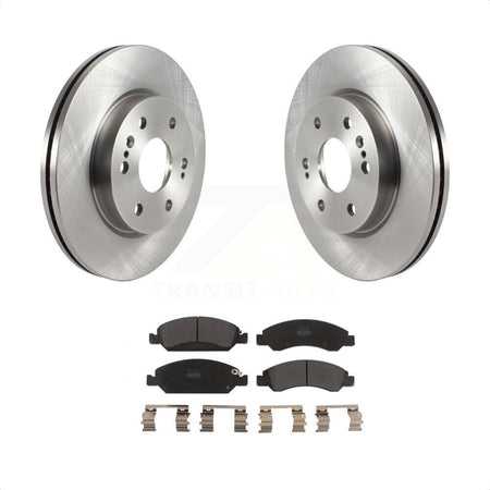 Front Disc Brake Rotors And Semi-Metallic Pads Kit For 2019 Chevrolet Silverado 1500 LD With 4 Piston Caliper K8F-103464 by Transit Auto