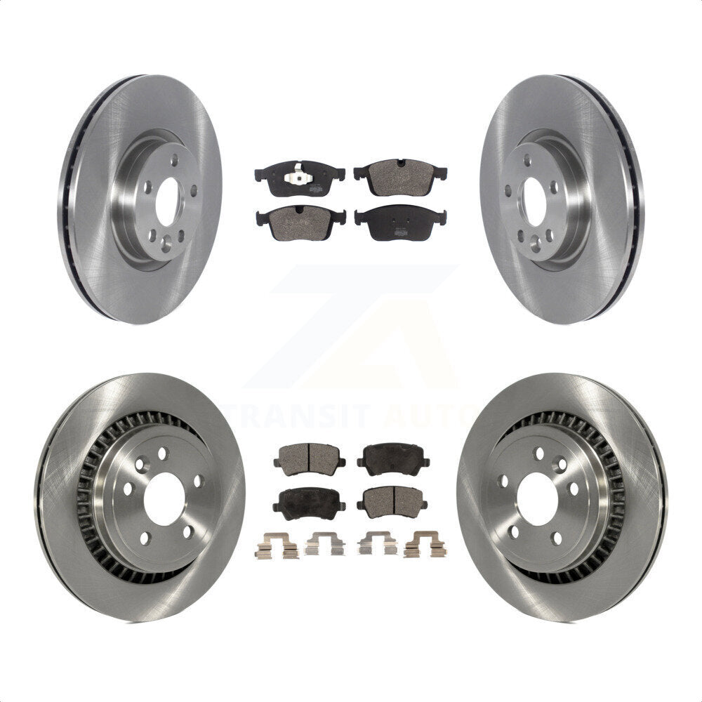 Front Rear Disc Brake Rotors And Semi-Metallic Pads Kit For Volvo XC60 K8F-103471 by Transit Auto