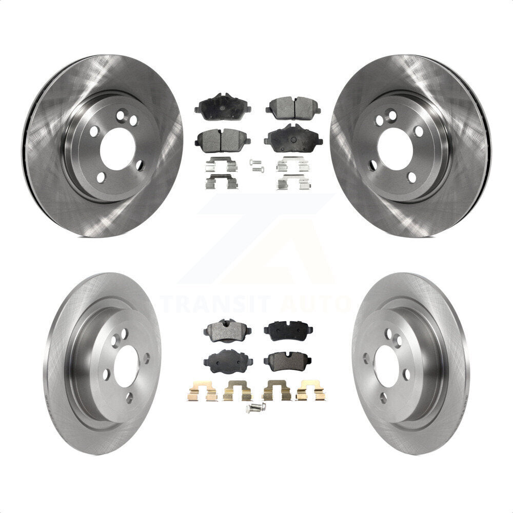 Front Rear Disc Brake Rotors And Semi-Metallic Pads Kit For Mini Cooper K8F-103488 by Transit Auto