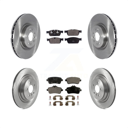 Front Rear Disc Brake Rotors And Semi-Metallic Pads Kit For 2017 Mercedes-Benz GLS350d K8F-103508 by Transit Auto