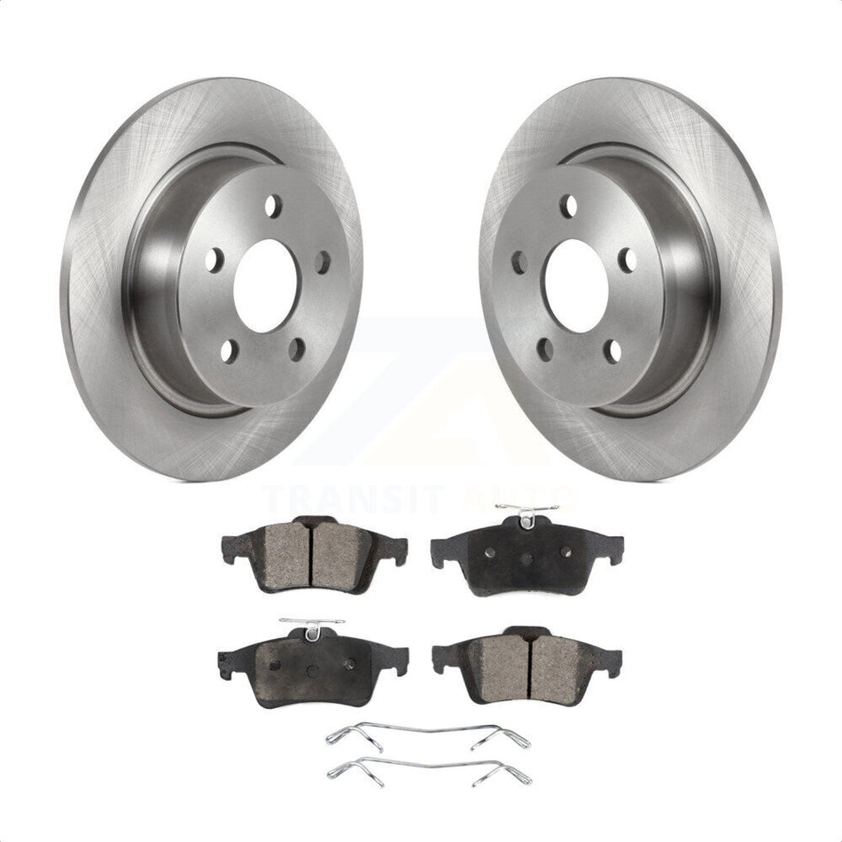 Rear Disc Brake Rotors And Semi-Metallic Pads Kit For Ford Connect K8F-103520 by Transit Auto