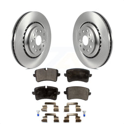 Rear Disc Brake Rotors And Semi-Metallic Pads Kit For Audi A8 Quattro S6 S7 S8 K8F-103533