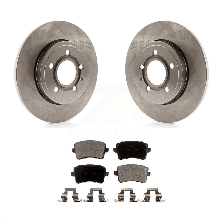 Rear Disc Brake Rotors And Semi-Metallic Pads Kit For 2009 Audi A4 Quattro Sedan Wagon With 288mm Diameter Rotor K8F-103537 by Transit Auto