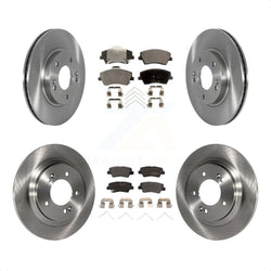 Front Rear Disc Brake Rotors And Semi-Metallic Pads Kit For Kia Niro Hyundai Ioniq K8F-103574