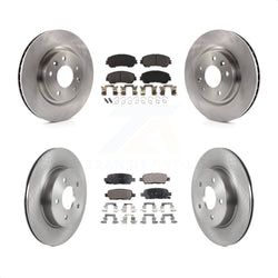 Front Rear Disc Brake Rotors And Semi-Metallic Pads Kit For 2019-2019 Nissan Rogue Sport Qashqai With Manual Parking SL K8F-103615