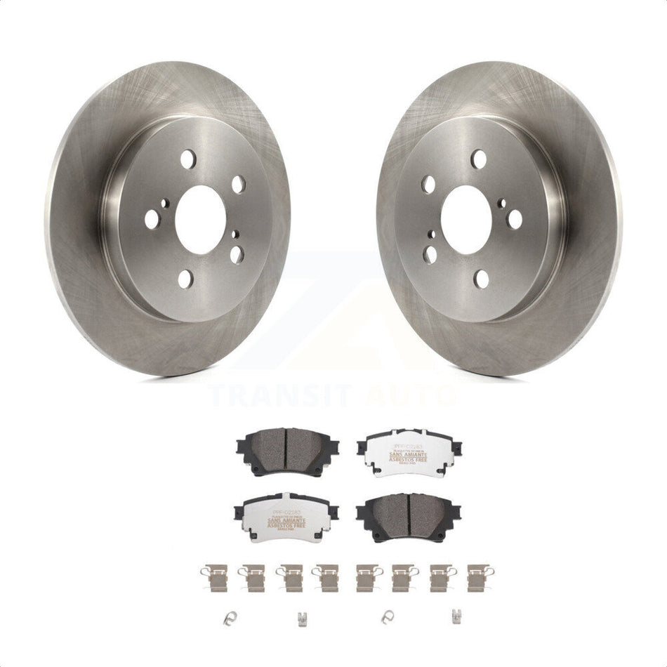 Rear Disc Brake Rotors And Semi-Metallic Pads Kit For 2019 Toyota Corolla 1.8L With Electric Parking K8F-103633 by Transit Auto