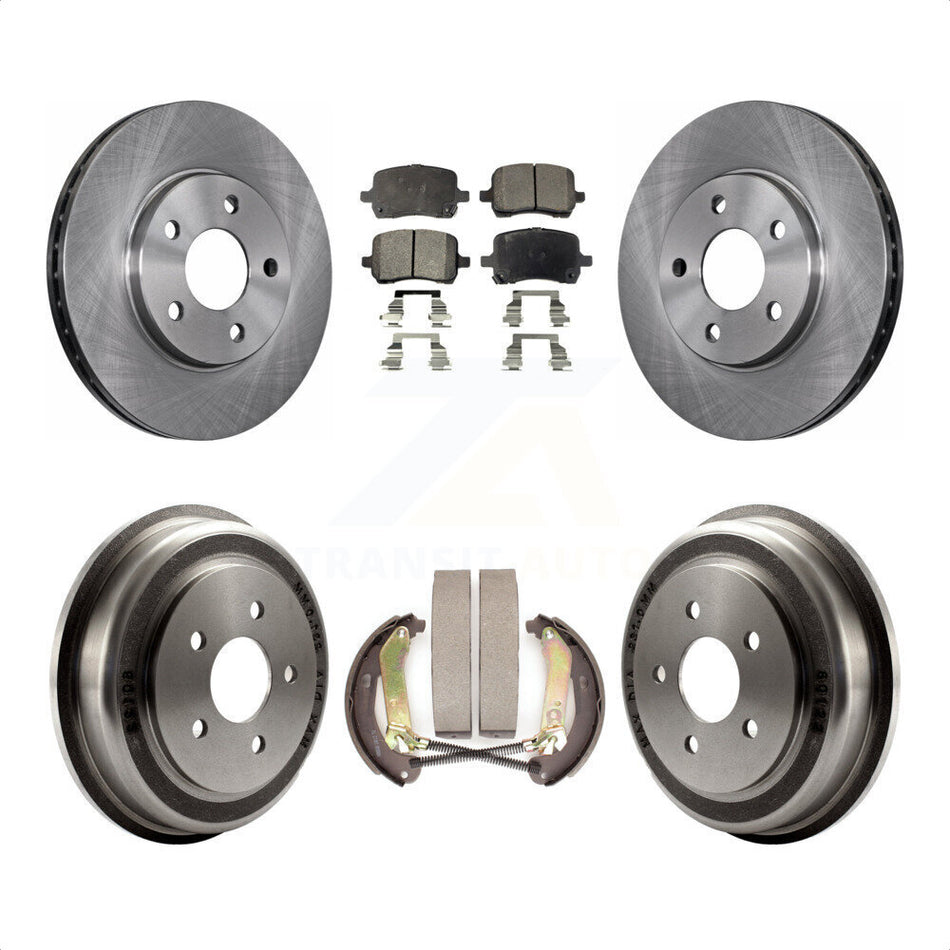 Front Rear Disc Brake Rotors Semi-Metallic Pads And Drum Kit For Chevrolet Malibu K8F-103644 by Transit Auto