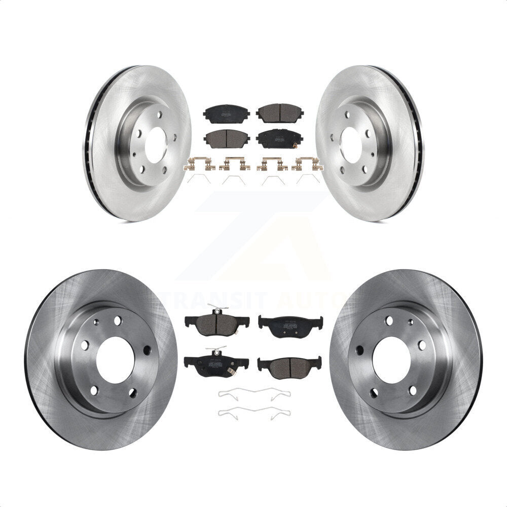 Front Rear Disc Brake Rotors And Semi-Metallic Pads Kit For Mazda 3 K8F-103696 by Transit Auto