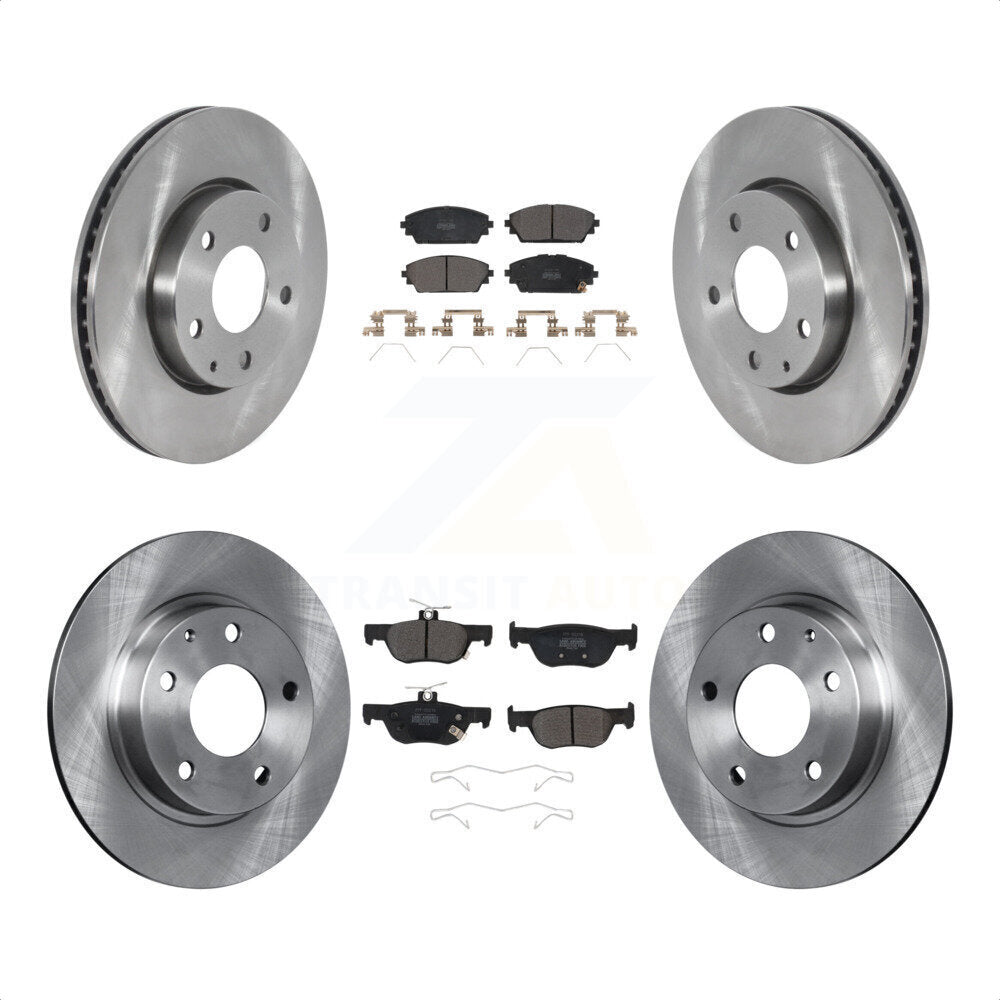 Front Rear Disc Brake Rotors And Semi-Metallic Pads Kit For Mazda 3 K8F-103697 by Transit Auto