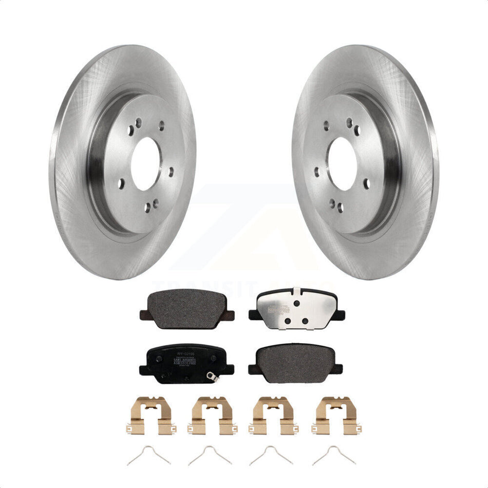 Rear Disc Brake Rotors And Semi-Metallic Pads Kit For Hyundai Santa Fe Kia Telluride Palisade K8F-103699 by Transit Auto