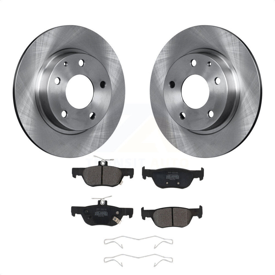 Rear Disc Brake Rotors And Semi-Metallic Pads Kit For Mazda 3 CX-30 K8F-103700 by Transit Auto