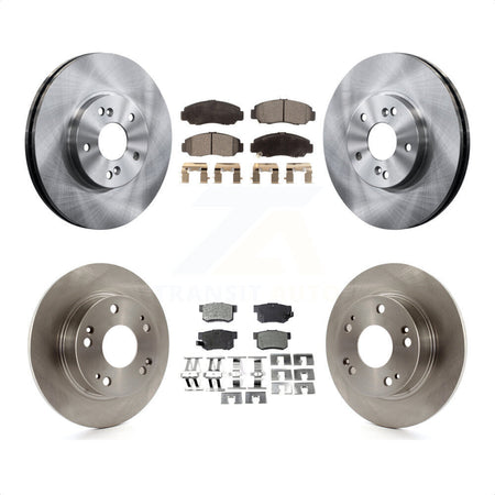 Front Rear Disc Brake Rotors And Semi-Metallic Pads Kit For Honda Accord K8F-103718 by Transit Auto