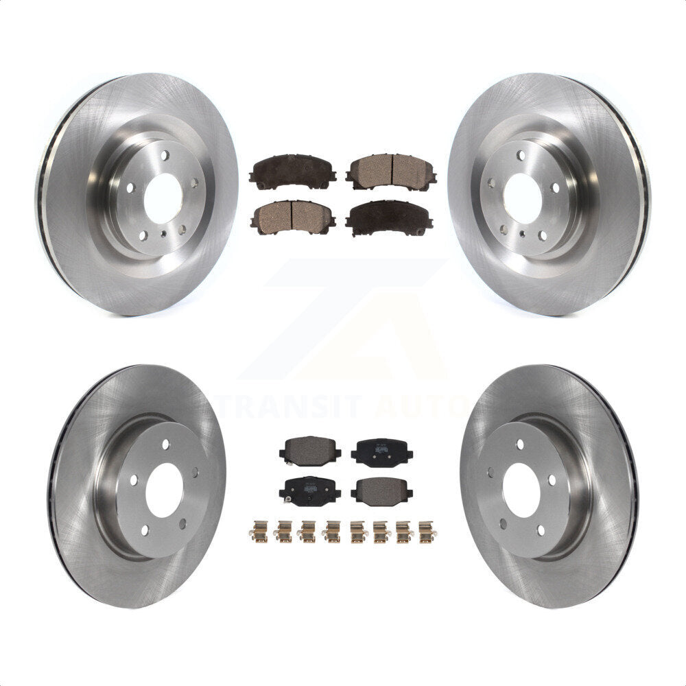 Front Rear Disc Brake Rotors And Semi-Metallic Pads Kit For INFINITI QX50 QX55 K8F-103724 by Transit Auto