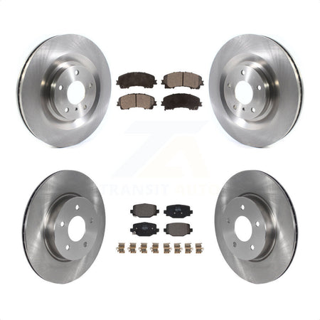 Front Rear Disc Brake Rotors And Semi-Metallic Pads Kit For INFINITI QX50 QX55 K8F-103724 by Transit Auto