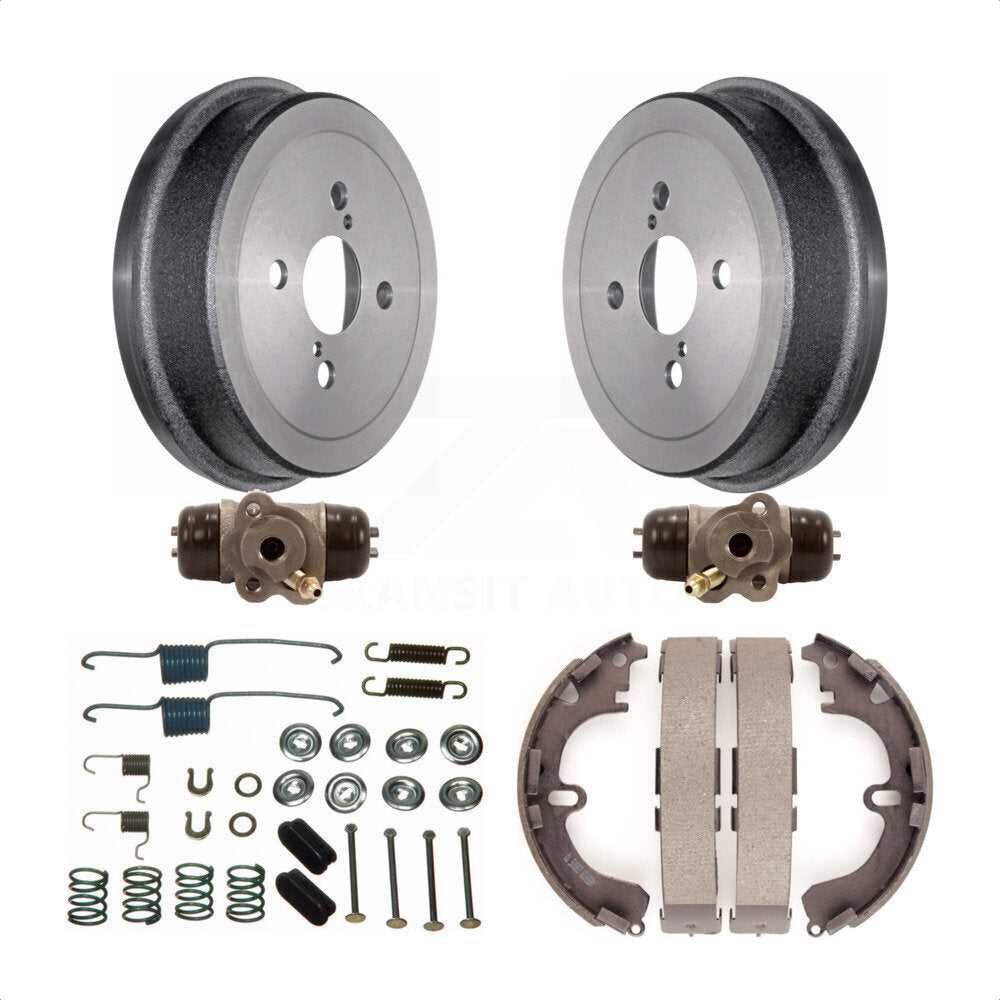 Rear Brake Drum Shoes Spring And Cylinders Kit (6Pc) For Toyota Corolla Prizm Chevrolet Geo K8N-100484 by Transit Auto