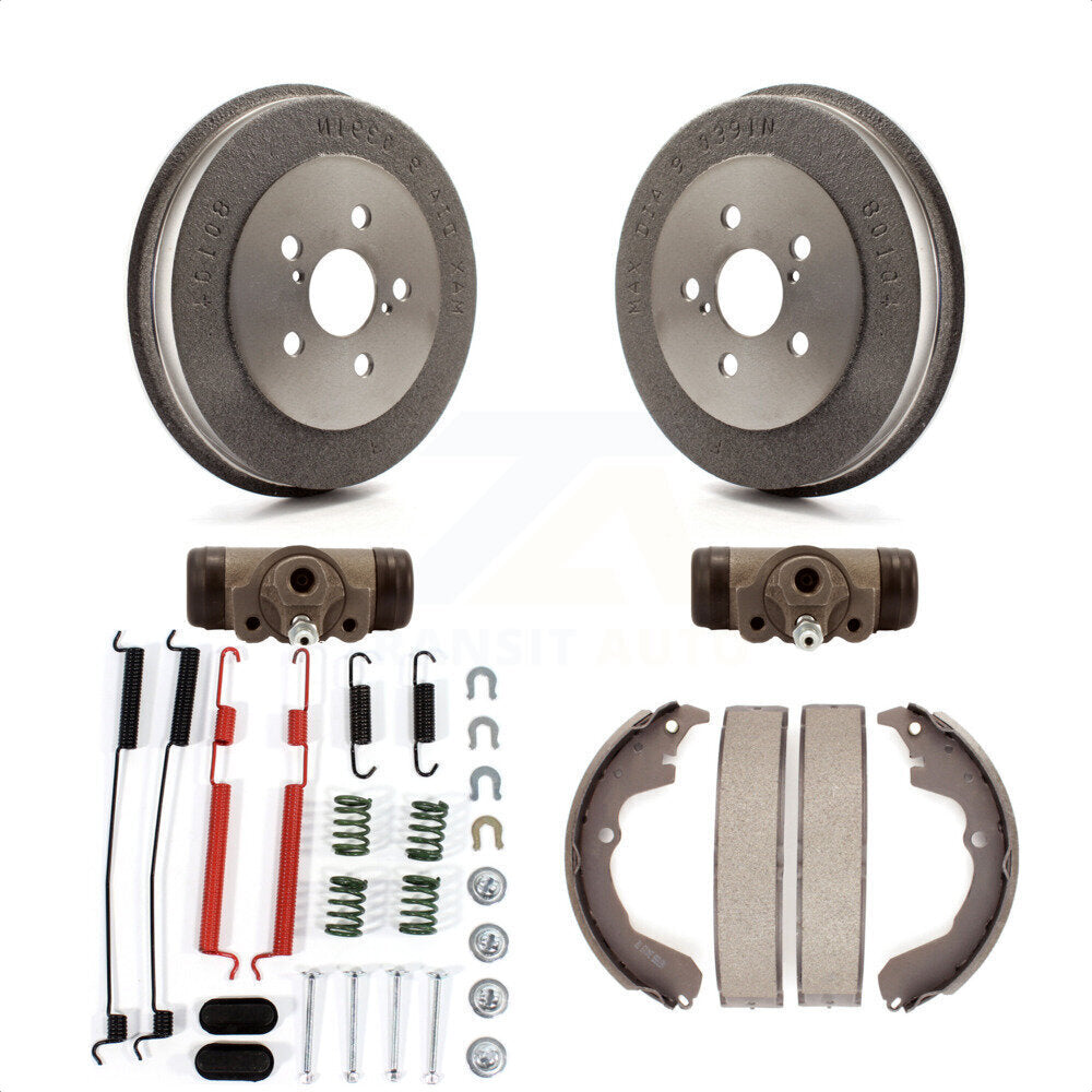 Rear Brake Drum Shoes Spring And Cylinders Kit (6Pc) For Toyota Matrix Pontiac Vibe K8N-100625 by Transit Auto