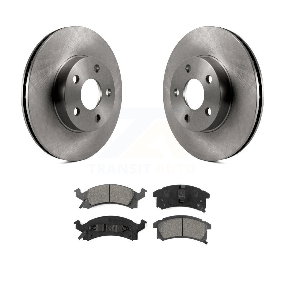 Front Disc Brake Rotors And Semi-Metallic Pads Kit For Chevrolet Cavalier Pontiac Sunfire Grand Am Buick Skylark Corsica Oldsmobile Achieva Beretta Sunbird Cutlass Calais K8S-100006 by Transit Auto