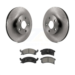 Front Disc Brake Rotors And Semi-Metallic Pads Kit For Chevrolet Cavalier Pontiac Sunfire Grand Am Buick Skylark Corsica Oldsmobile Achieva Beretta Sunbird Cutlass Calais K8S-100006