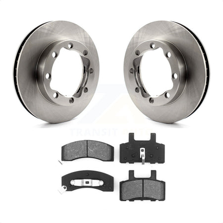 Front Disc Brake Rotors And Semi-Metallic Pads Kit For Chevrolet K2500 Dodge Ram 2500 K1500 Suburban Tahoe GMC K3500 K8S-100011 by Transit Auto