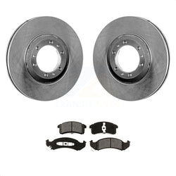 Front Brake Rotors Semi-Metallic Pad Kit For Buick LeSabre Pontiac Chevrolet Camaro Oldsmobile Cadillac 88 DeVille Bonneville Firebird Park Avenue Eldorado Seville 98 Riviera K8S-100016