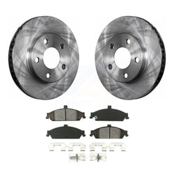 Front Disc Brake Rotors And Semi-Metallic Pads Kit For Chevrolet Pontiac Grand Am Malibu Oldsmobile Alero Classic Cutlass K8S-100019