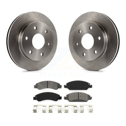 Front Disc Brake Rotors And Semi-Metallic Pads Kit For 2007 GMC Sierra 1500 rear brakes K8S-100021